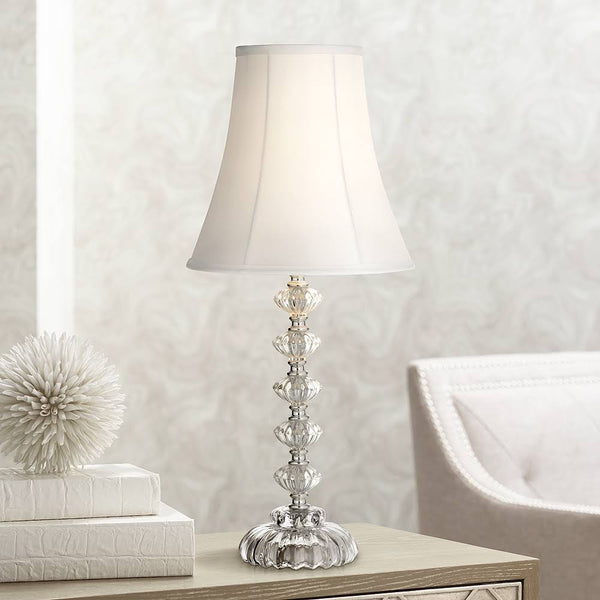 360 Lighting Bohemian Clear Stacked Glass Table Lamp or Pick Up